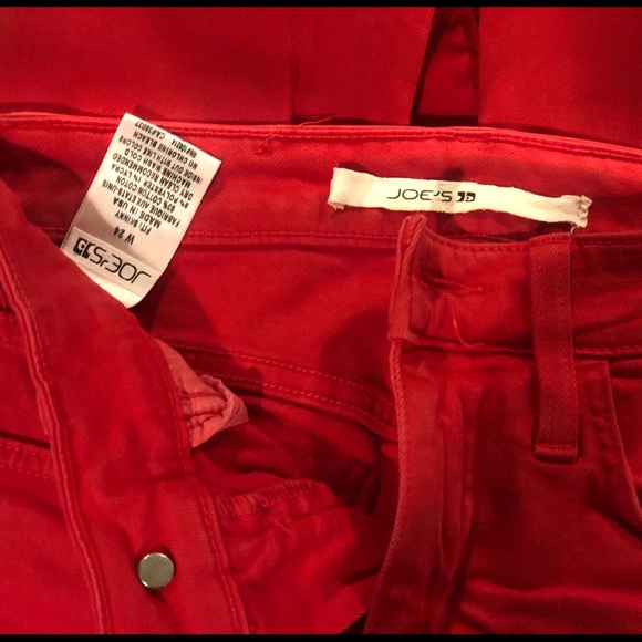 JOE’S JEANS red skinny denim jeans size 24 - Picture 3 of 3